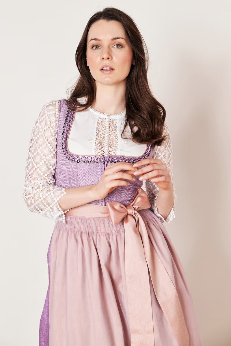 Kruger Midi Dirndl 2pcs. 60cm "Amaya" purple (size 44)