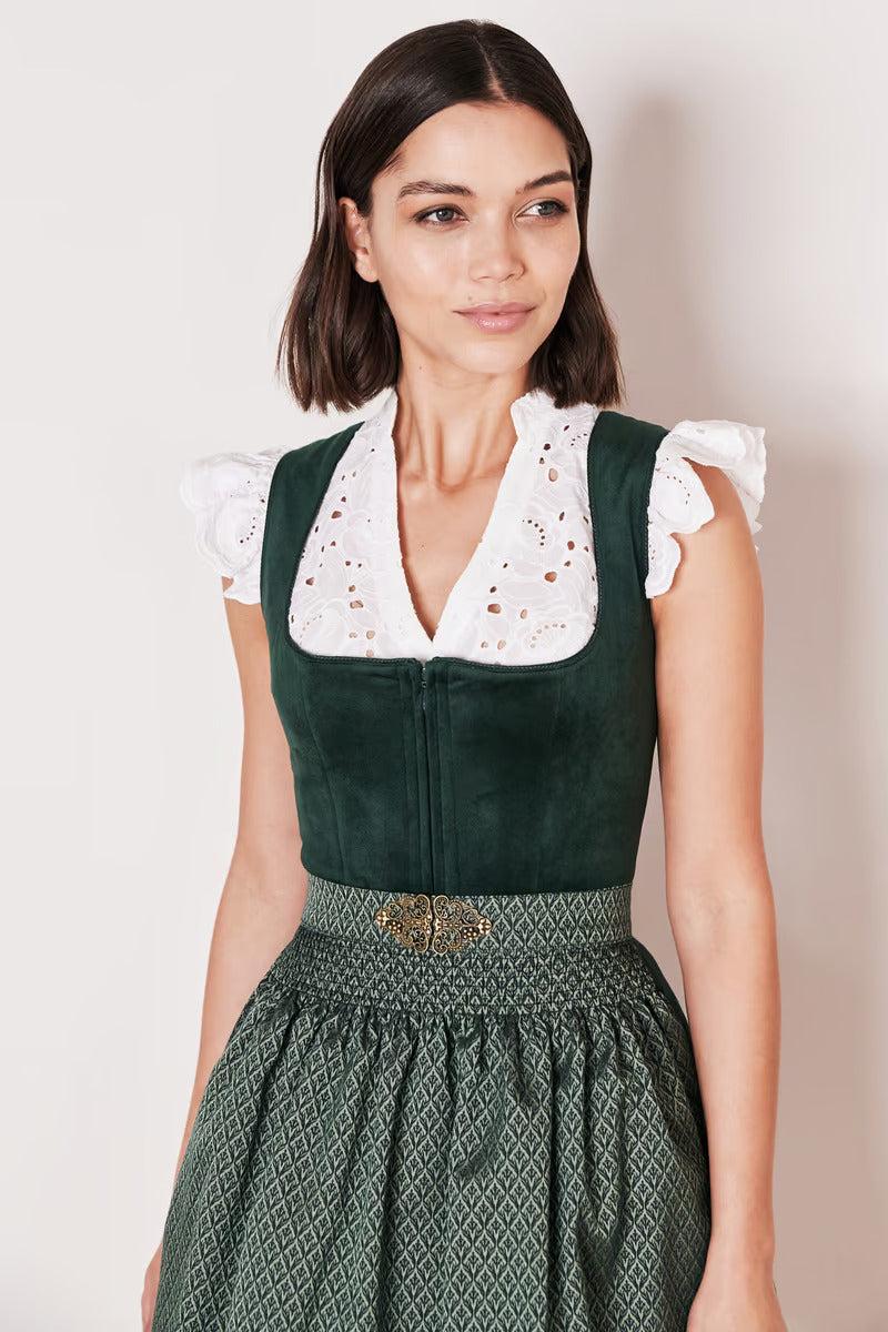 Kruger Mini Dirndl 2pcs. 50cm "Alisha" green