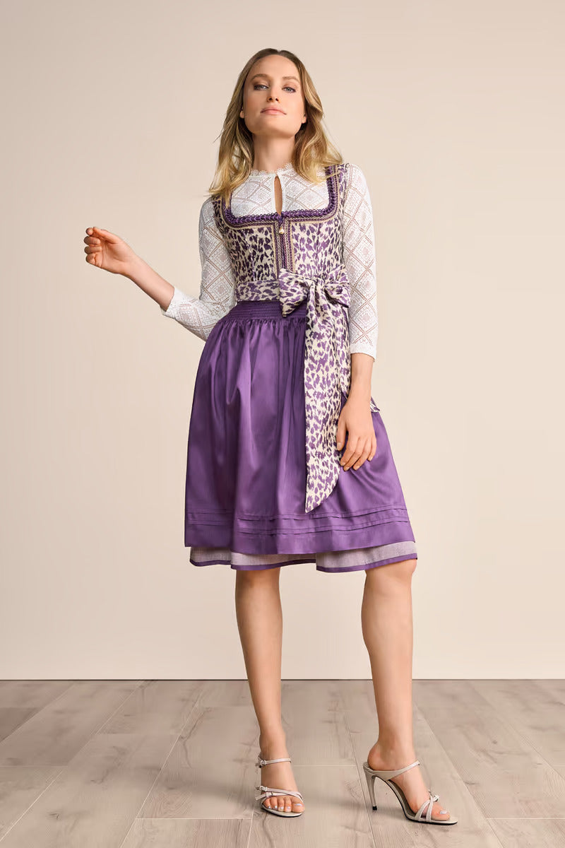 Kruger Midi Dirndl - 2pcs 60cm Laren Purple Size 38 – CA Dirndl Haus