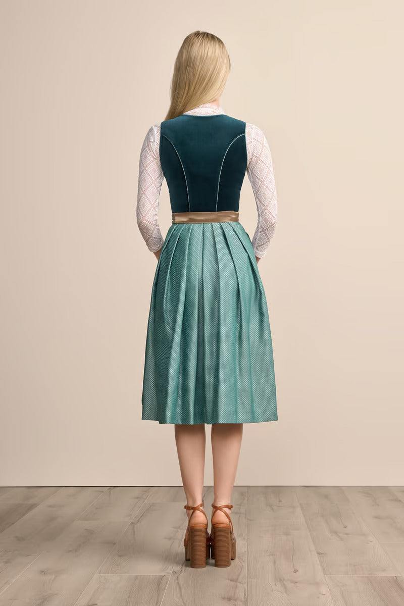 Kruger Long Dirndl 2pcs. 70cm "Fadia" green (size 40)