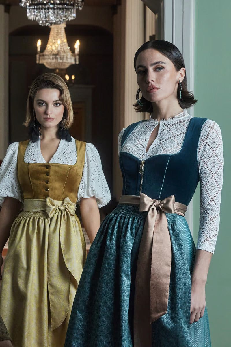 Kruger Long Dirndl 2pcs. 70cm "Fadia" green (size 40)