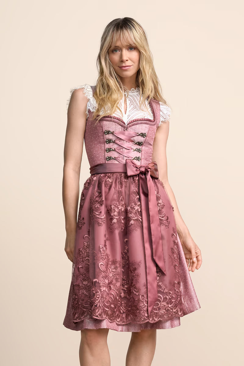Kruger Midi Dirndl 2pc 60cm "Serenai" pink (38)