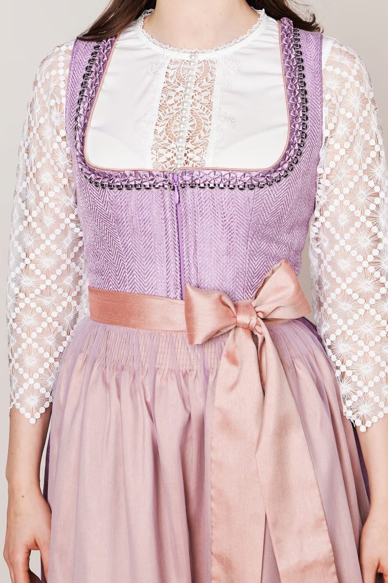 Kruger Midi Dirndl 2pcs. 60cm "Amaya" purple (size 44)