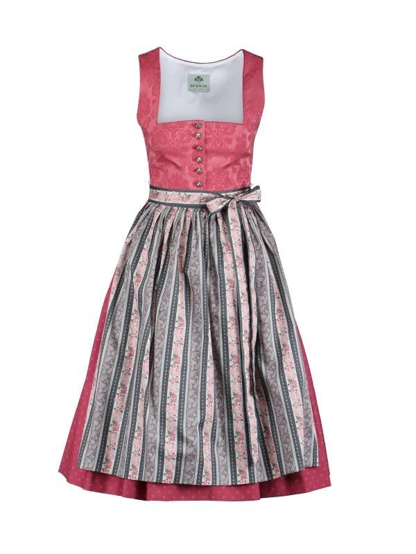 Berwin Long Dirndl 2pcs. 70cm "Heidelinde" old pink