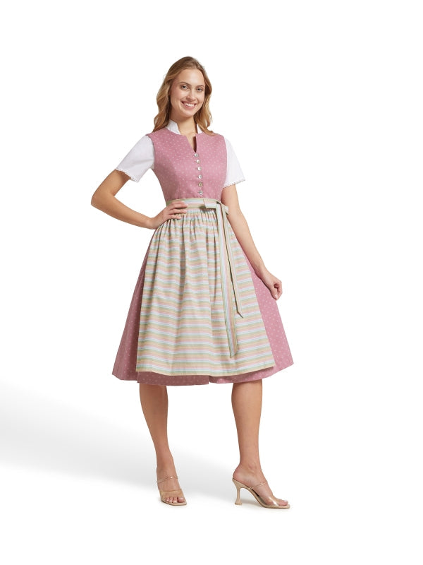 Berwin Long Dirndl 2pcs. 70cm "Rosi" pink