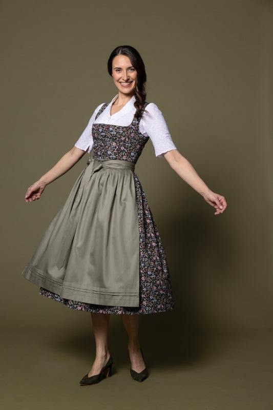 Berwin Maxi Dirndl 2pcs. 75cm "Jule" olive green (32,34,44,48 USA stock)