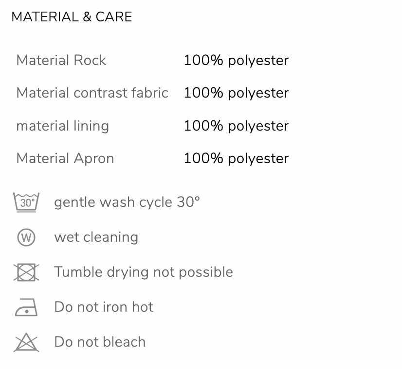 Kruger Mini Dirndl 2pcs. 50cm "Makena" blue (size 34)