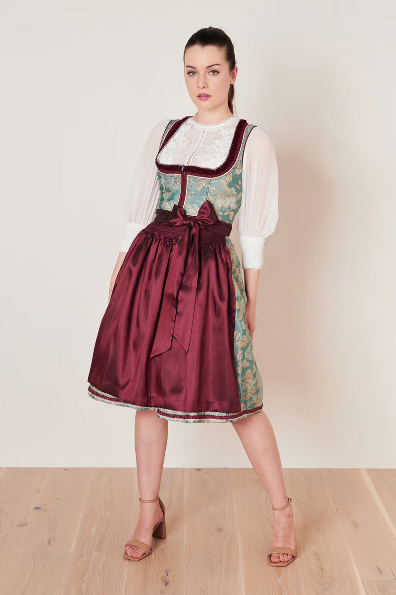 Kruger Midi Dirndl 2pcs. 60cm "Imelda" green