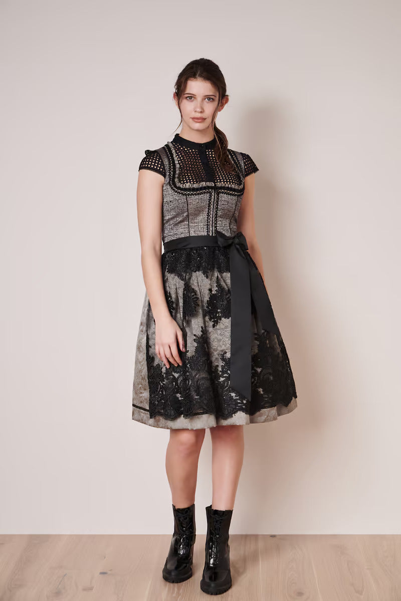 Kruger Midi Dirndl 2pcs. 60cm "Loreen" black