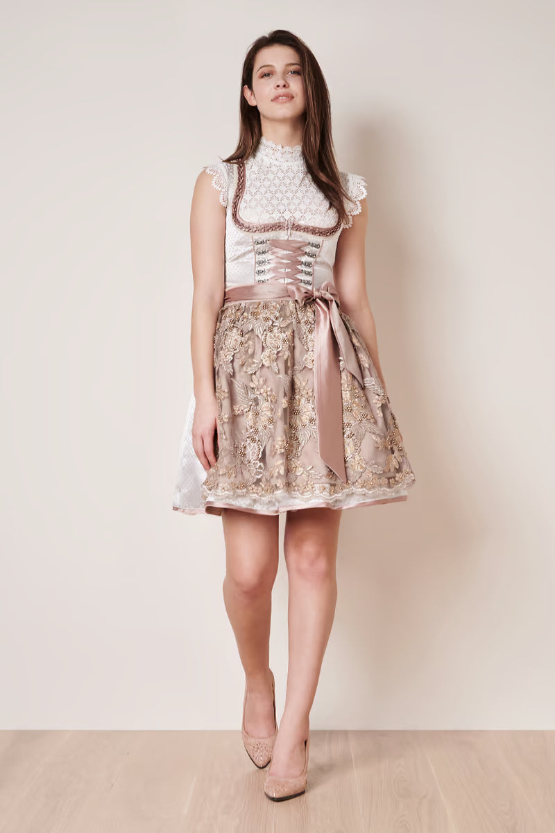 Kruger Mini Dirndl 2pcs. 50cm "Medina" Beige