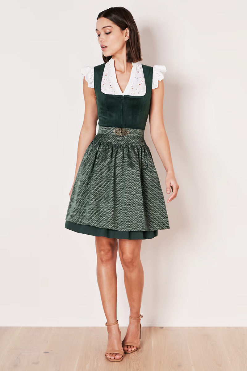 Kruger Mini Dirndl 2pcs. 50cm "Alisha" green (32,36,42)