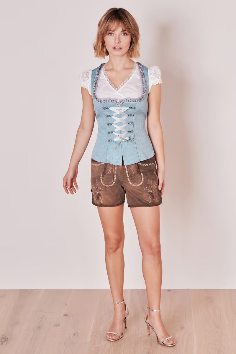 Kruger Traditional Bodice "Gasira" turquoise (36)