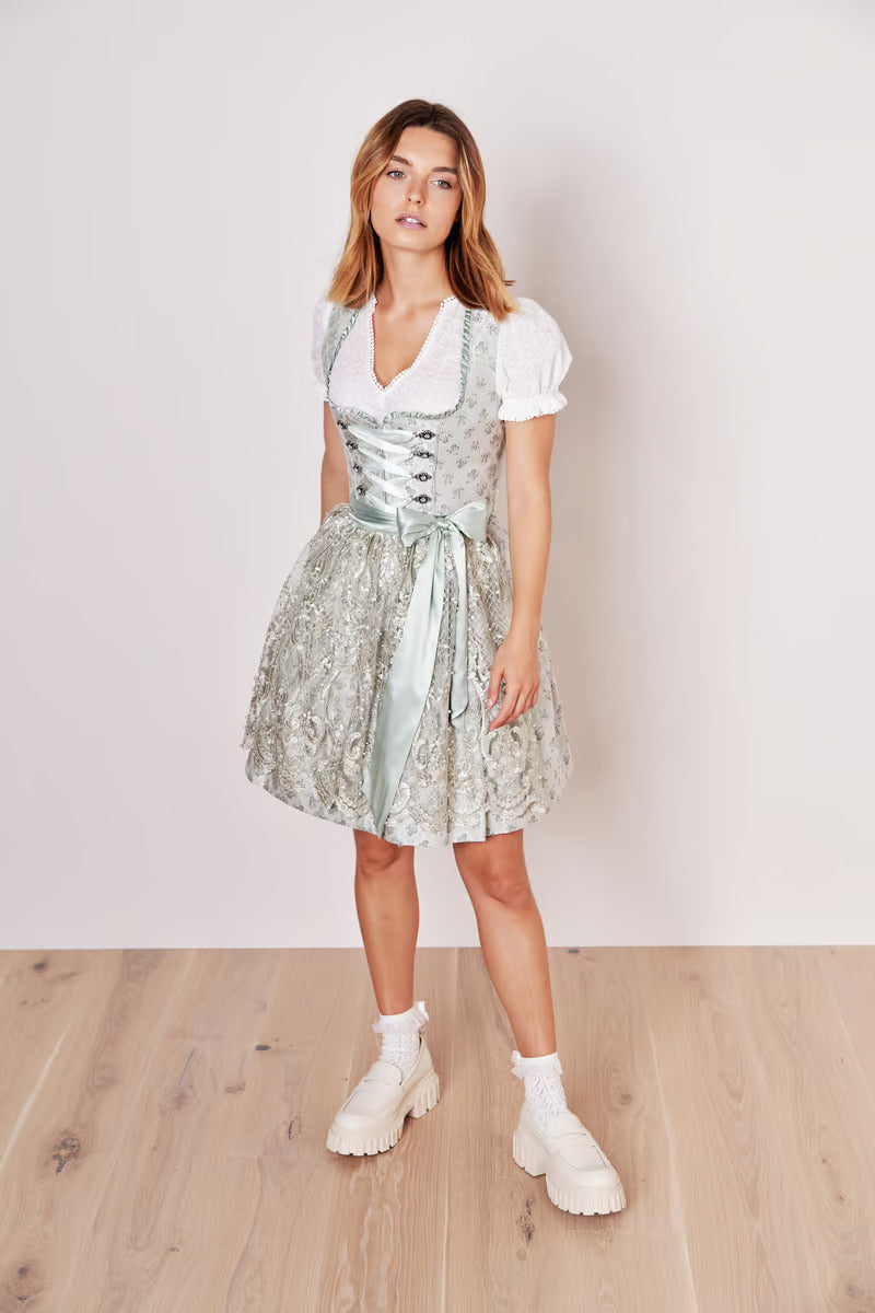 Kruger Mini Dirndl 2pcs. 50cm "kalin" green