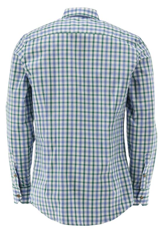 Gipfelstürmer Men Long Sleeve Slim Fit Shirt "Oswald" green/blue