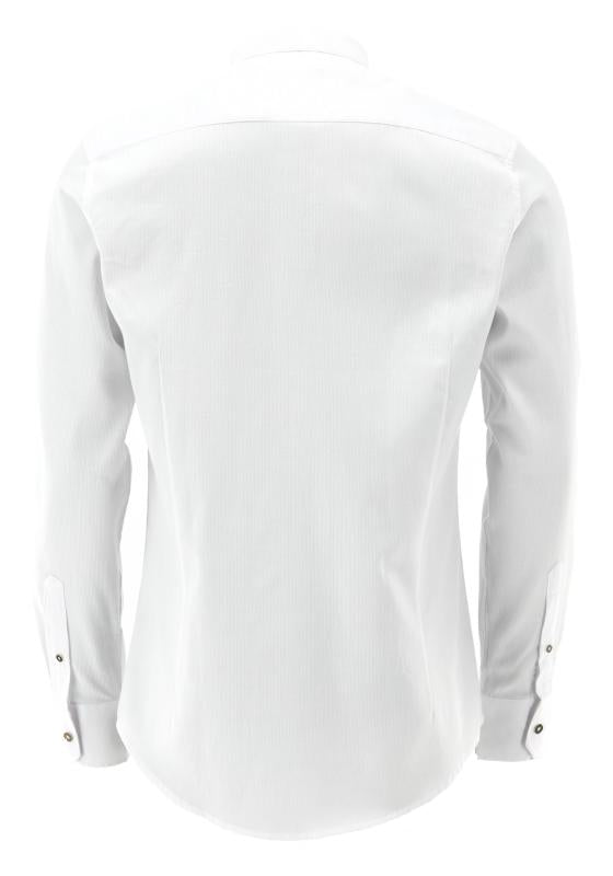 Gipfelstürmer Men's Slim Fit Checked Shirt "Summit" white