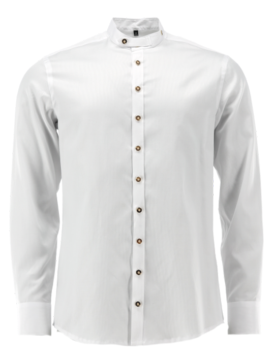 Gipfelstürmer Men's Slim Fit Checked Shirt "Summit" white
