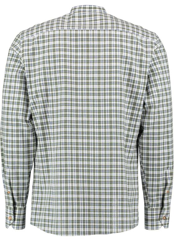 Gipfelstürmer Men's Slim Fit Checked Shirt "Tanner" olive