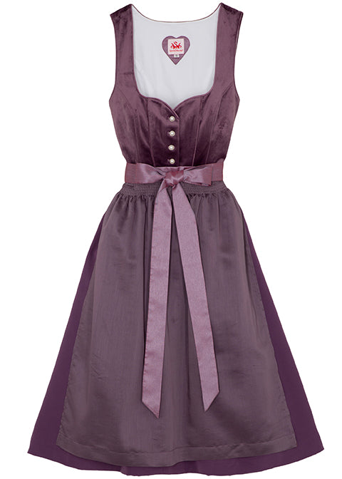Spieth & Wensky Dirndl Velvet 70cm "Dune"(46,48,50,52) closeout