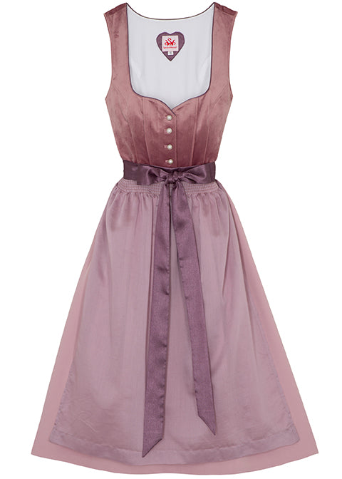 Spieth & Wensky Dirndl Velvet 70cm "Dune"(46,48,50,52) closeout