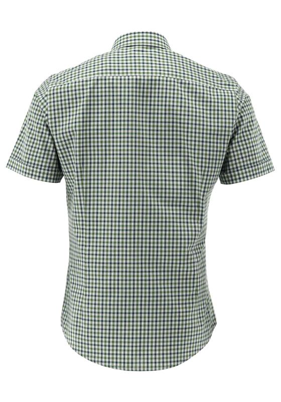 OS Trachten Men's 1/2 Sleeve Slim Fit Shirt "Jimmy" green