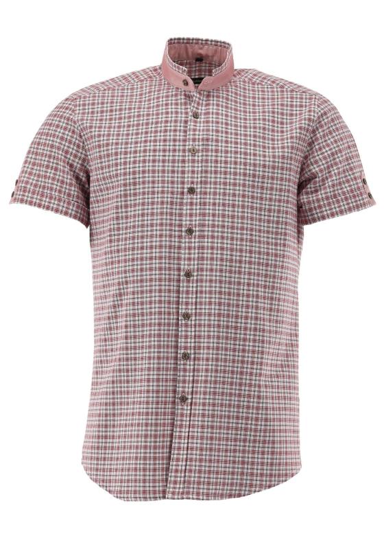 Gipfelstürmer Men's 1/2 Sleeve Slim Fit Shirt "Wiesn" red