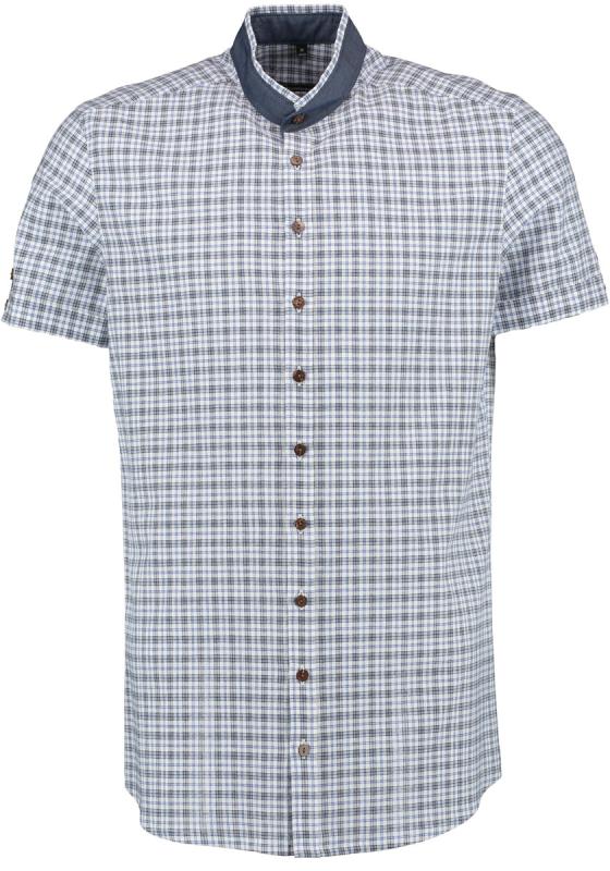 Gipfelstürmer Men's 1/2 Sleeve Slim Fit Shirt "Wiesn" marine