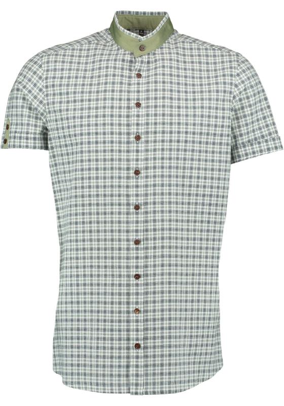 Gipfelstürmer Men's 1/2 Sleeve Slim Fit Shirt "Wiesn" green