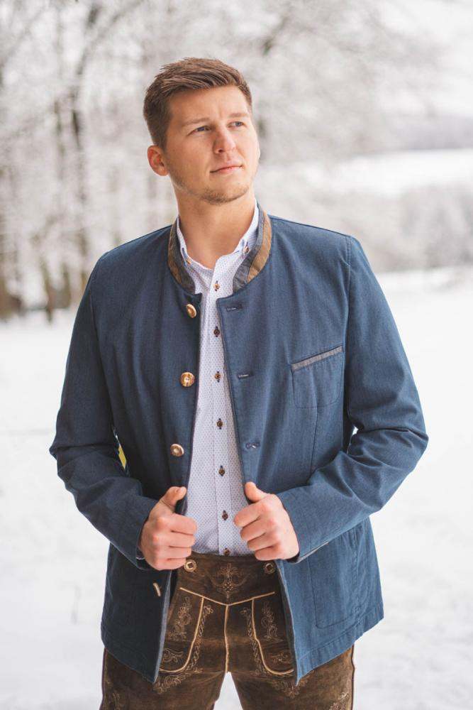 Gipfelstürmer Traditional Slim Fit Jacket "Bolago" navy