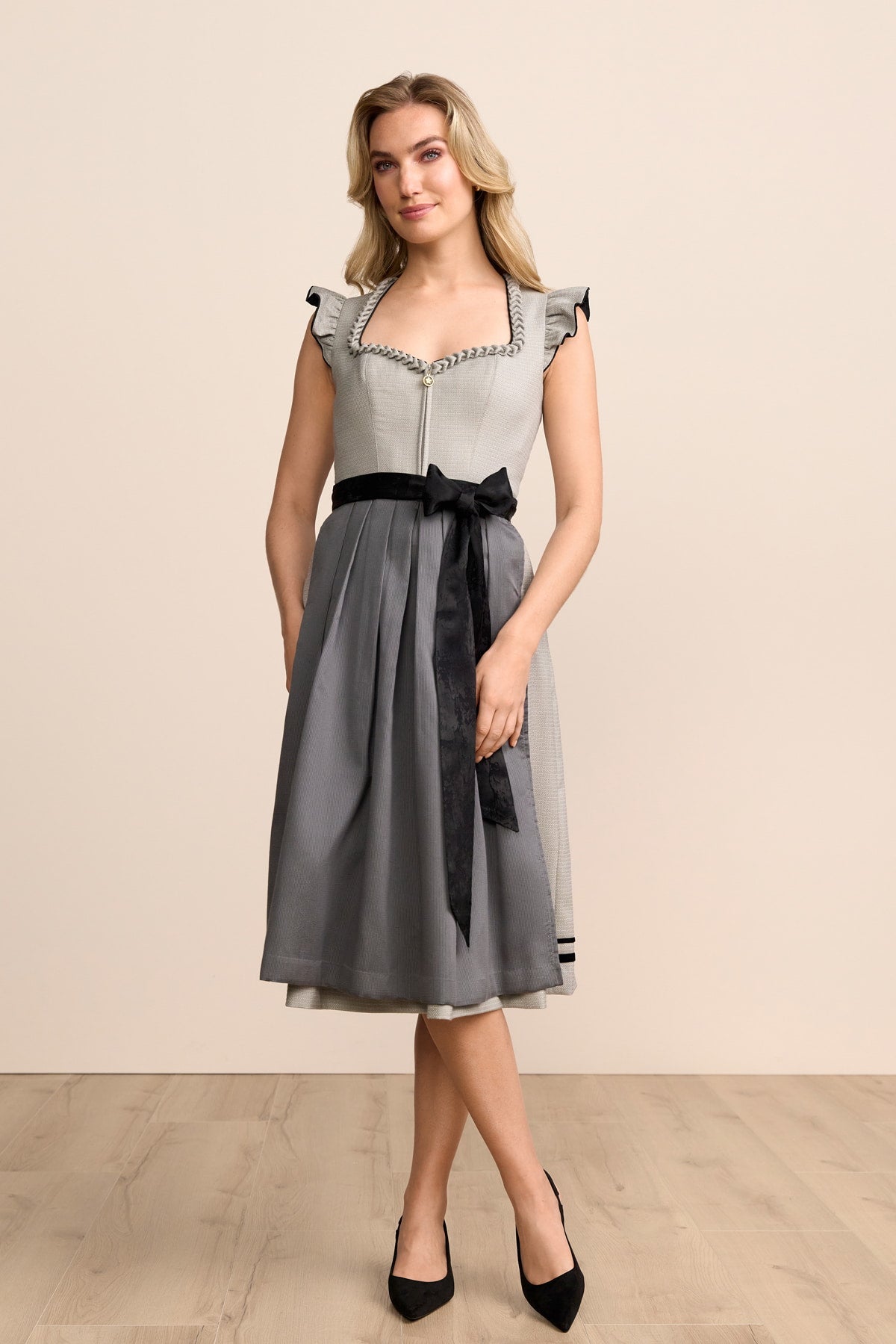 Kruger Lindsey long dirndl in gray, 70cm