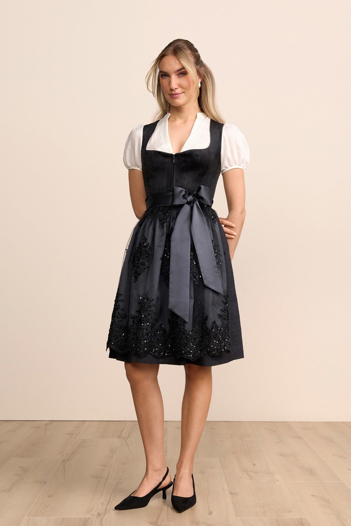 Kruger Lora midi dirndl in black, 60cm