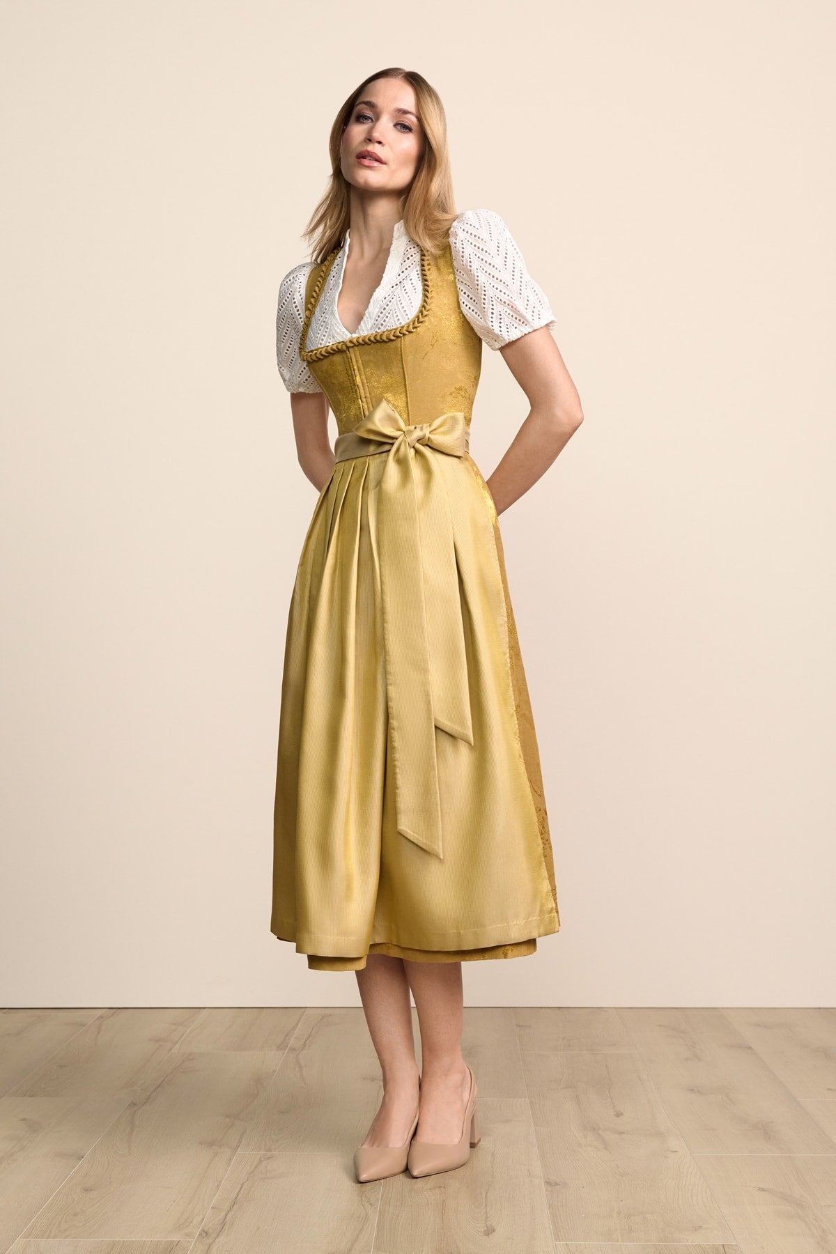 Kruger Calyssia maxi dirndl in brown, 80cm