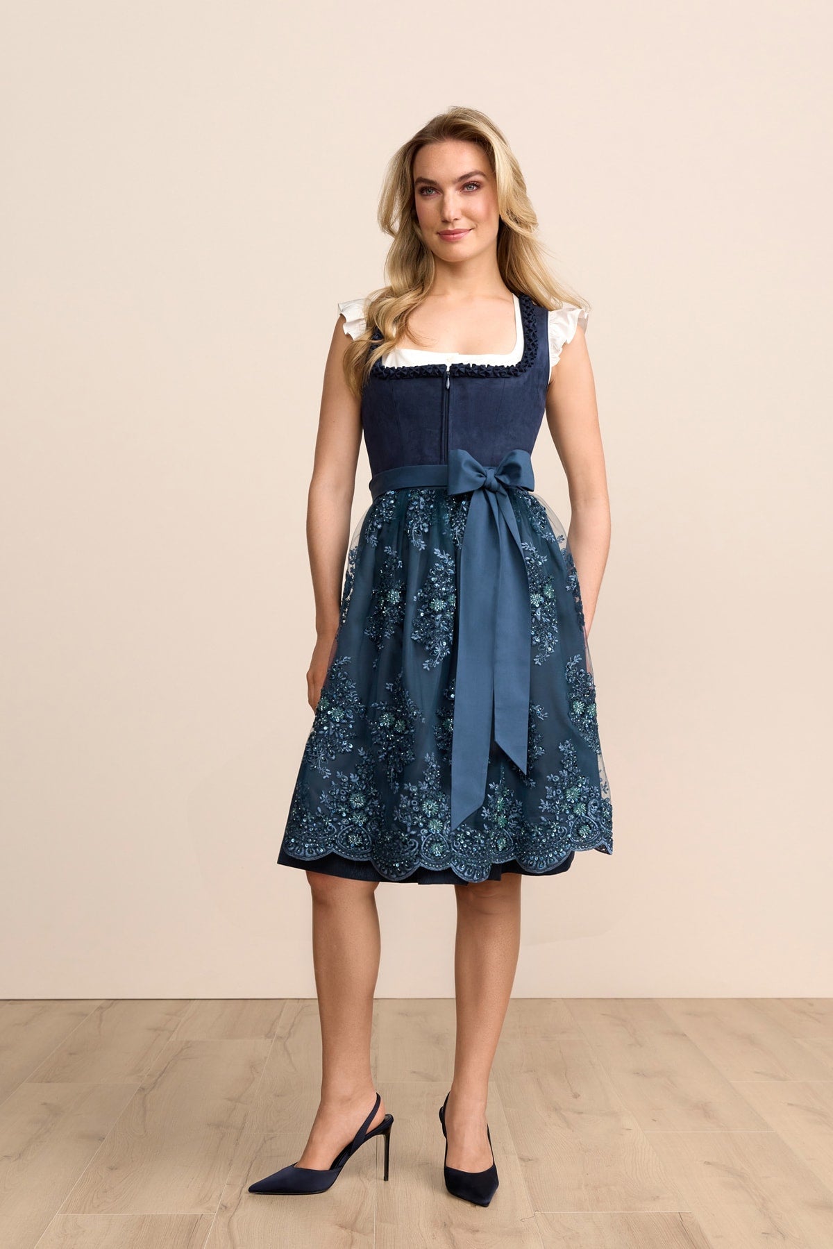 Kruger Aila midi dirndl in blue, 60cm