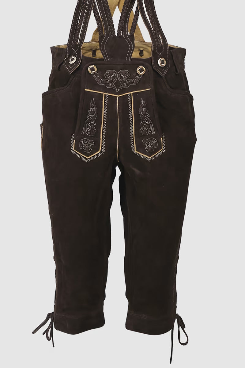 Kruger Men's Lederhosen "Franz" with Suspenders (size 46)