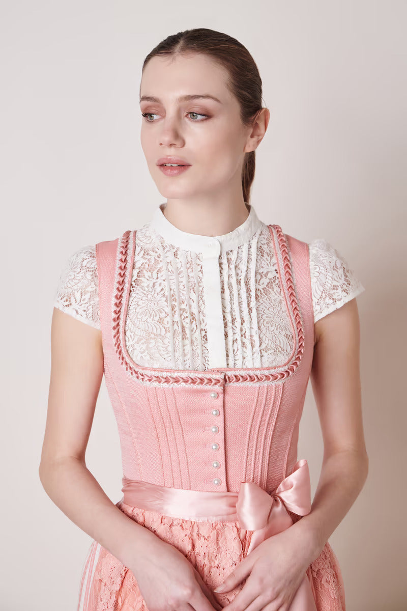 Kruger Long Dirndl 2pcs. 70cm "Edith"  pink (40)