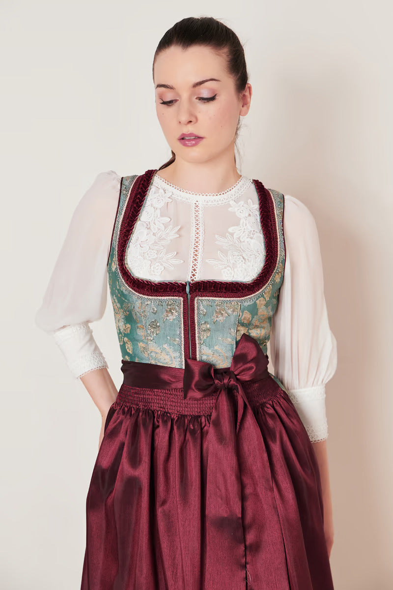 Kruger Midi Dirndl 2pcs. 60cm "Imelda" green