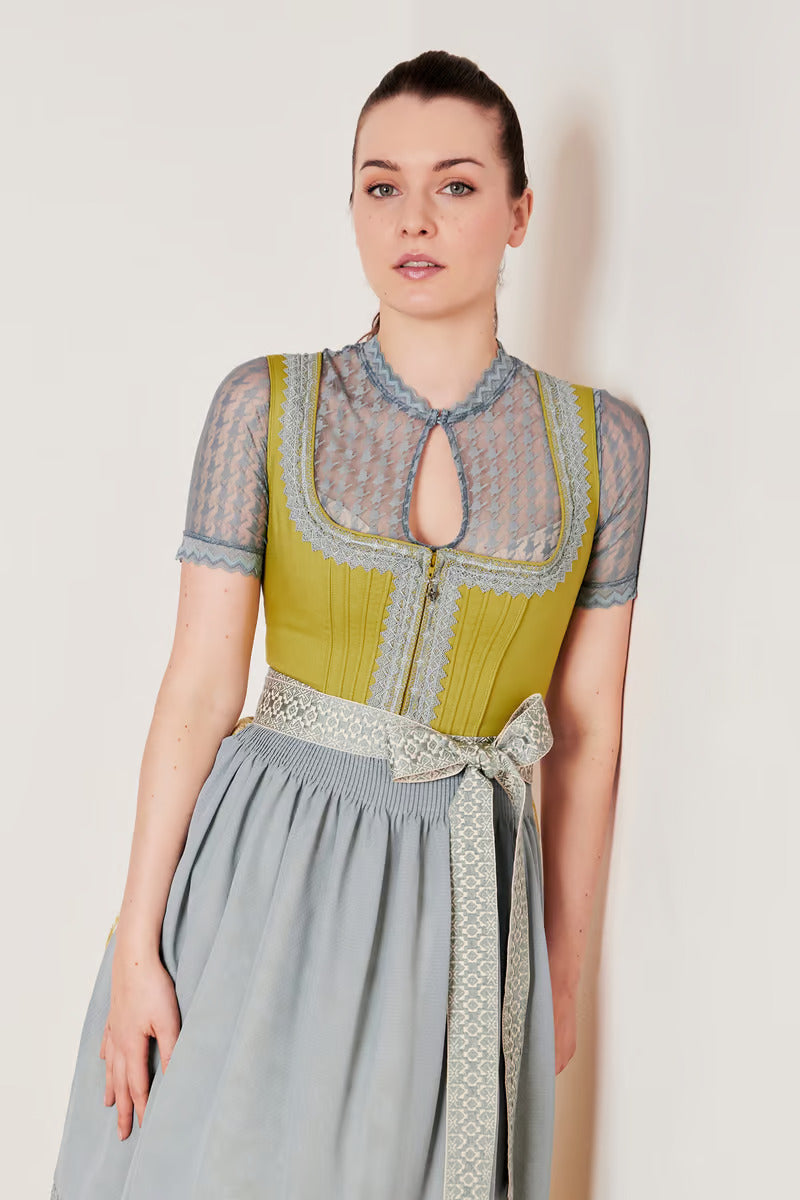 Kruger Eltje Long Dirndl, Yellow — 70cm 2pc Set