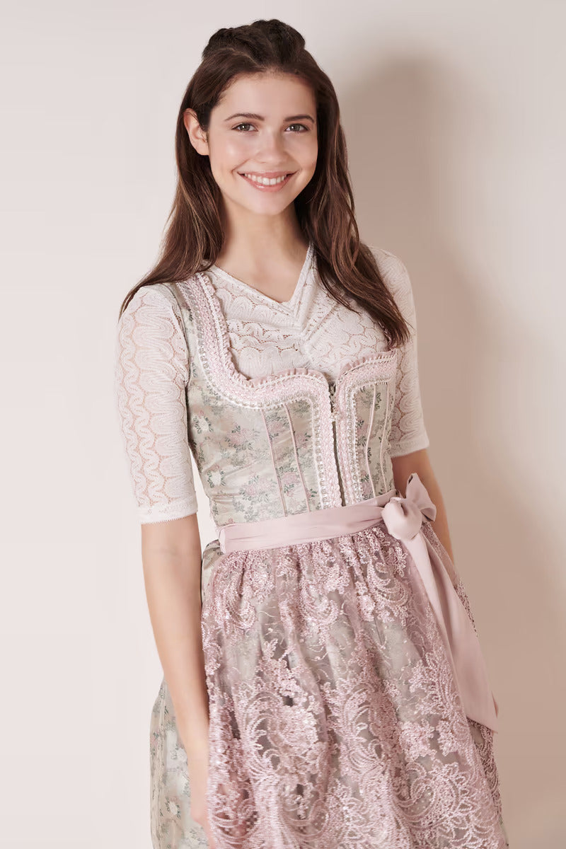 Kruger Mini Dirndl 2pcs. 50cm "Roxana" green (38,40)