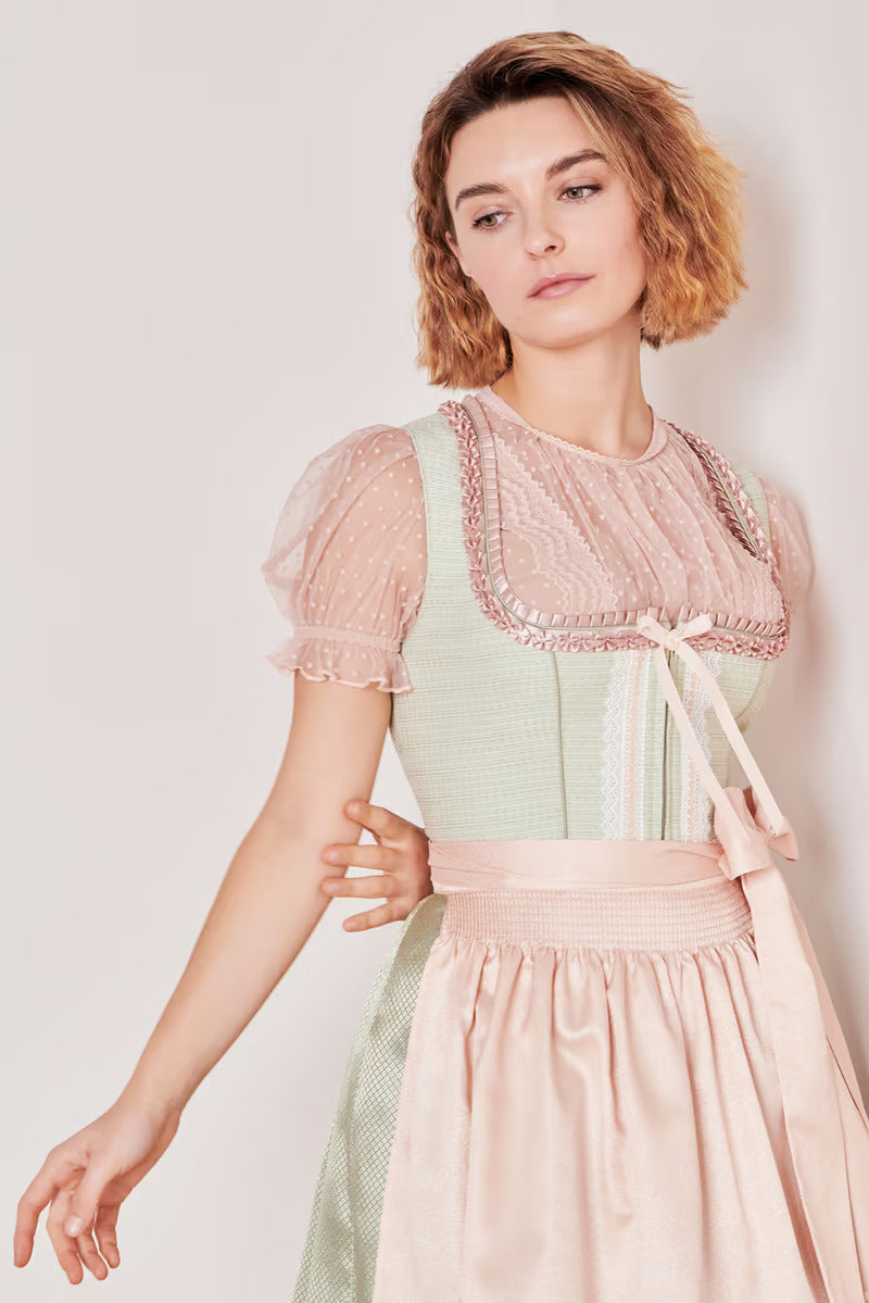 Kruger Midi Dirndl 2pcs. 60cm "Rina" mint