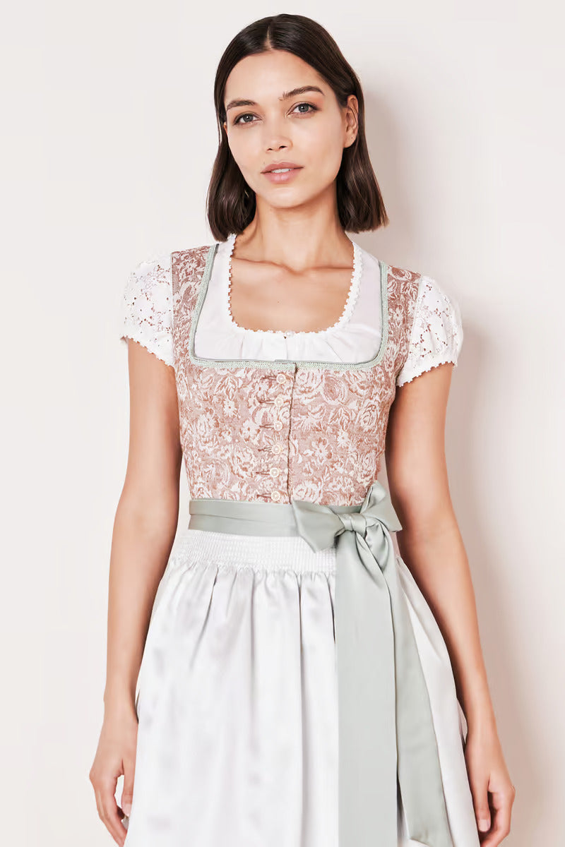 Kruger Midi Dirndl 2pcs. 60cm "Nami" brown