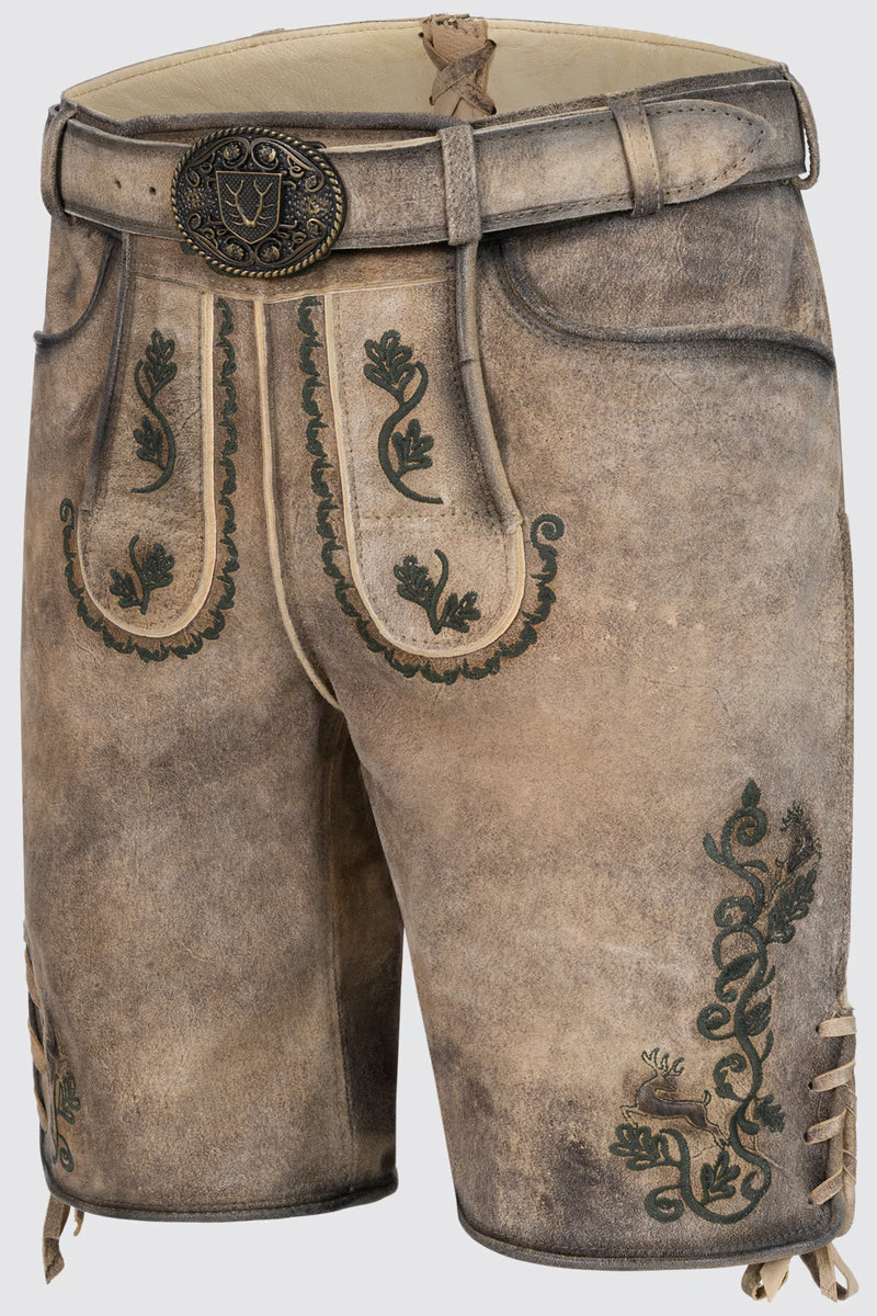 Kruger Men's Lederhosen "Melo" brown/green