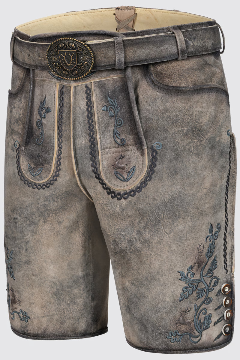 Kruger Men's Lederhosen "Kaelion" gray