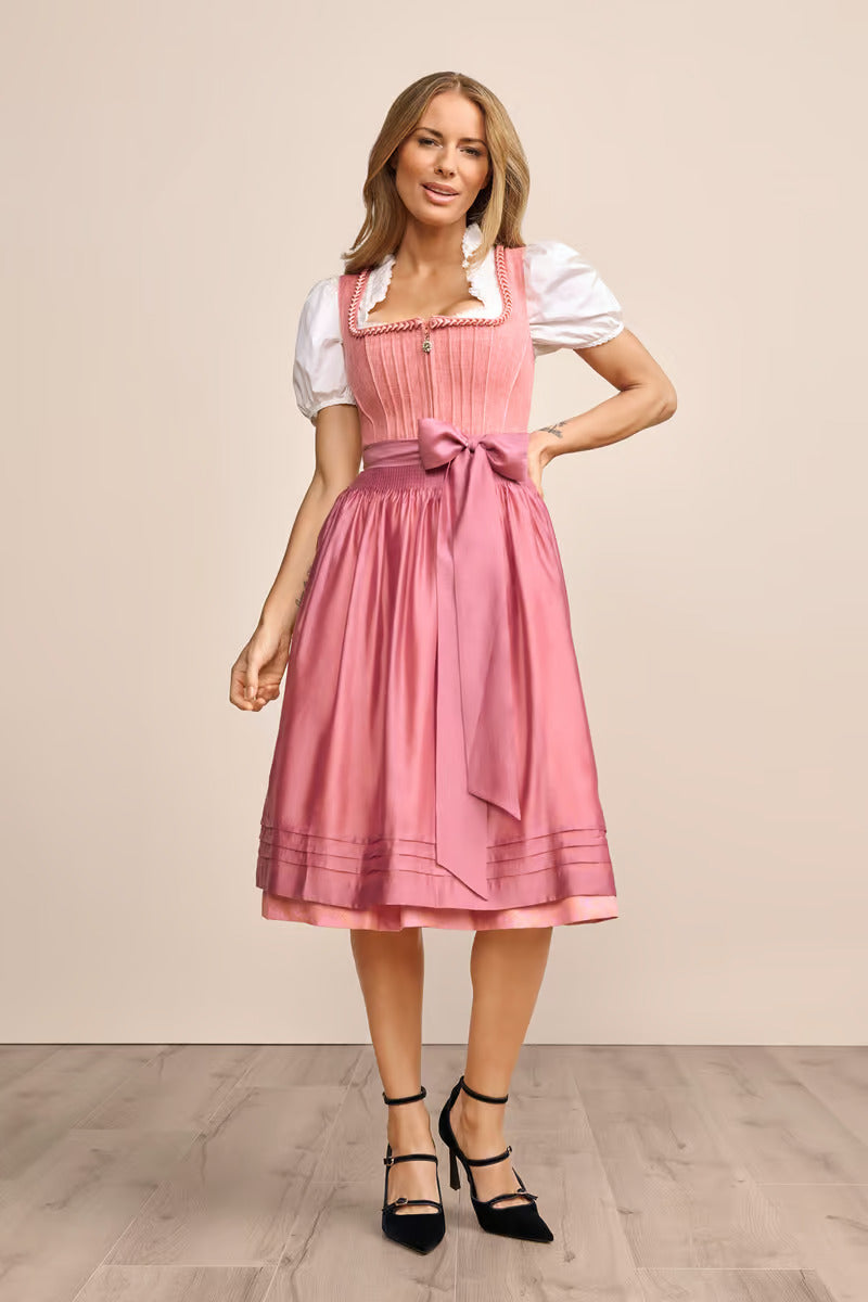 (new) Kruger Long Dirndl 2pcs. 70cm "Quinta" pink (36)