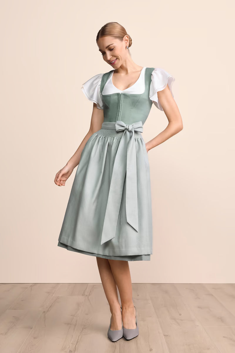Kruger Virelia Long Dirndl, Green — 70cm 2pc Set
