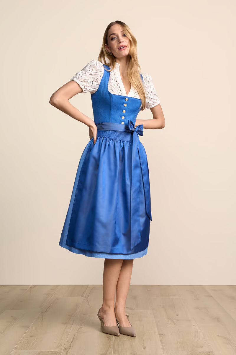 Kruger Long Dirndl 2pcs. 70cm "Oda" blue