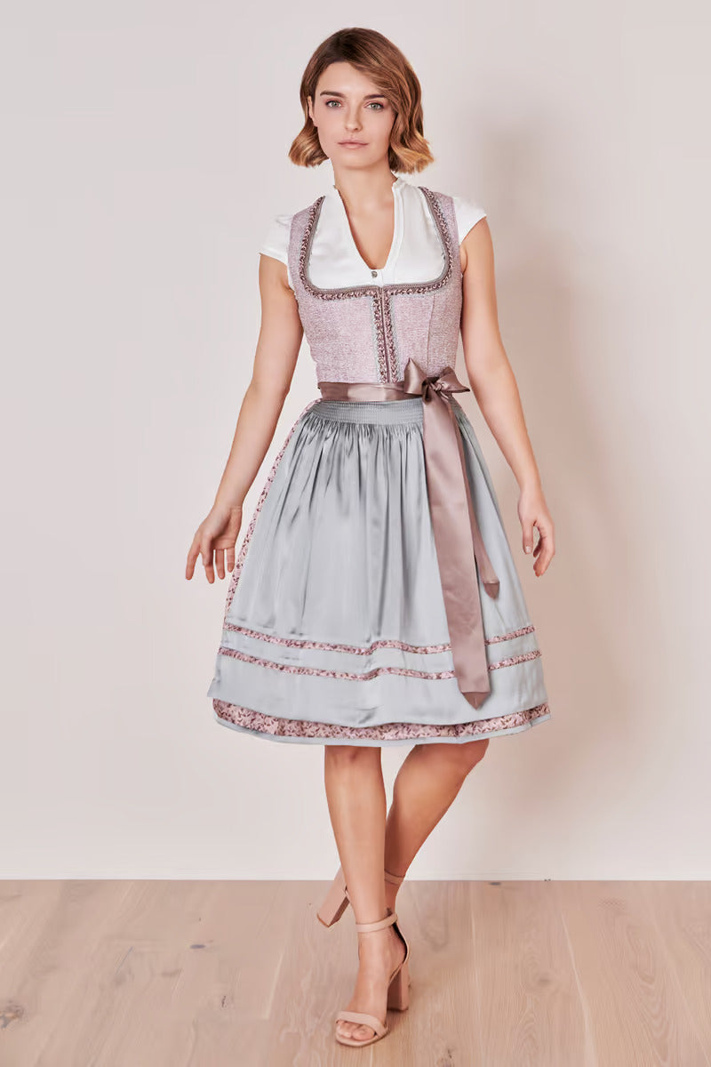 Kruger Long Dirndl 2pcs. 70cm "Varija" pink