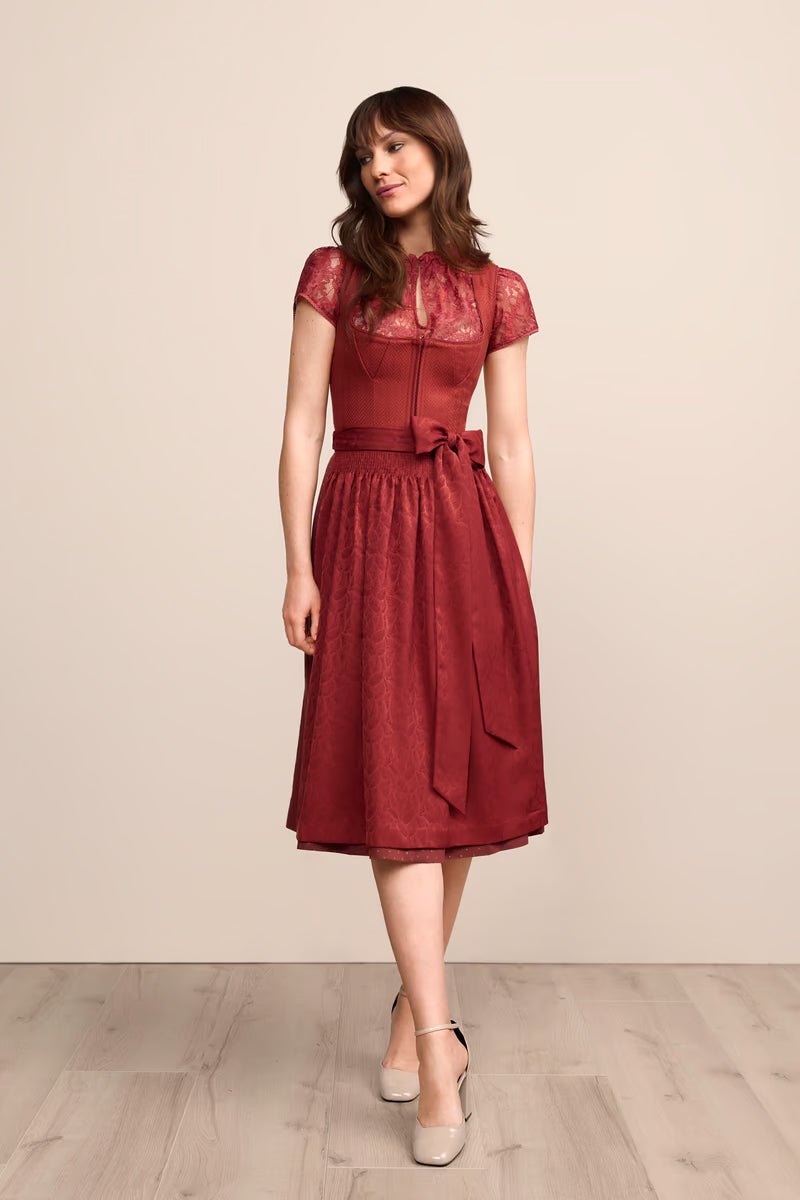 Kruger Long Dirndl 2pc 70cm "Zanira" red