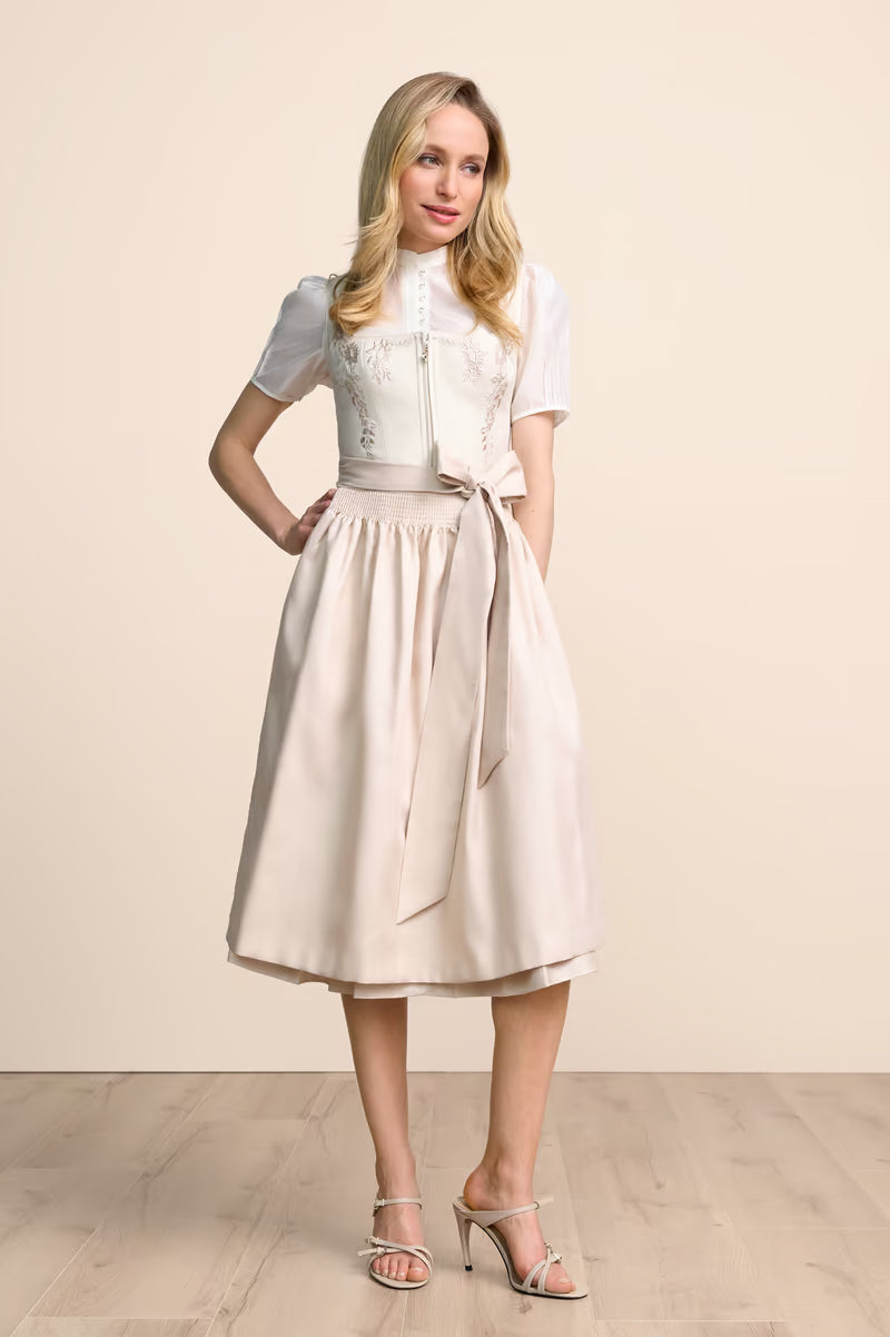 Kruger Long Dirndl 2pcs. 70cm "Lunara" beige