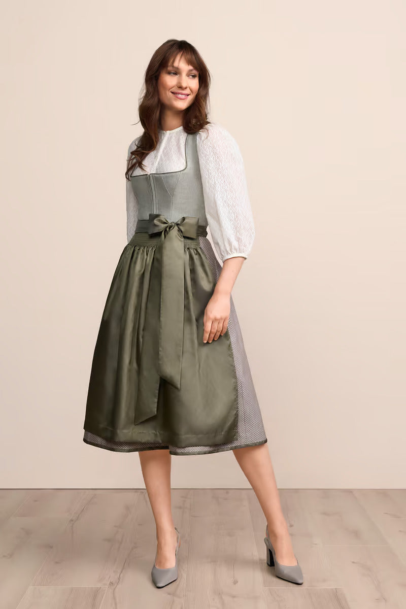 Kruger Long Dirndl 2pcs. 70cm "Maralda" green (size 36)