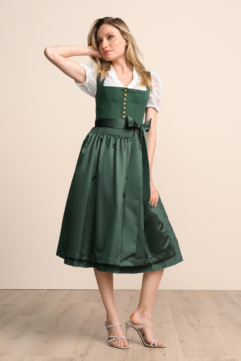 Kruger Long Dirndl 2pcs. 70cm "Masha" green