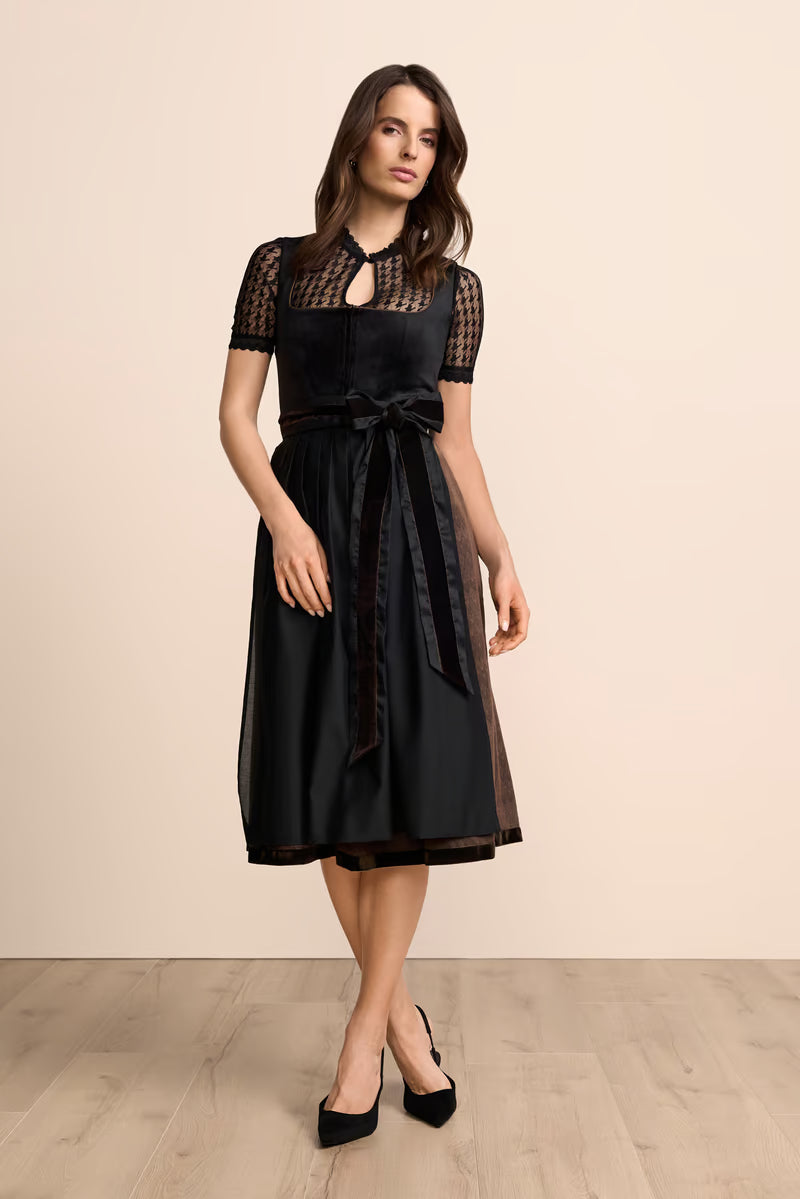 Kruger Long Dirndl 2pcs. 70cm "Mikaela" black